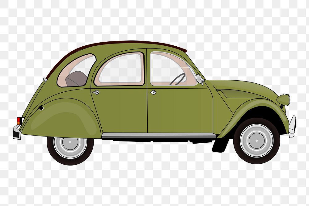 Classic car png sticker, vehicle illustration, transparent background. Free public domain CC0 image.