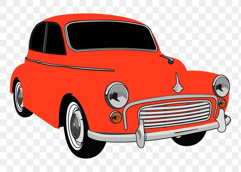 Classic car png sticker, vehicle illustration, transparent background. Free public domain CC0 image.