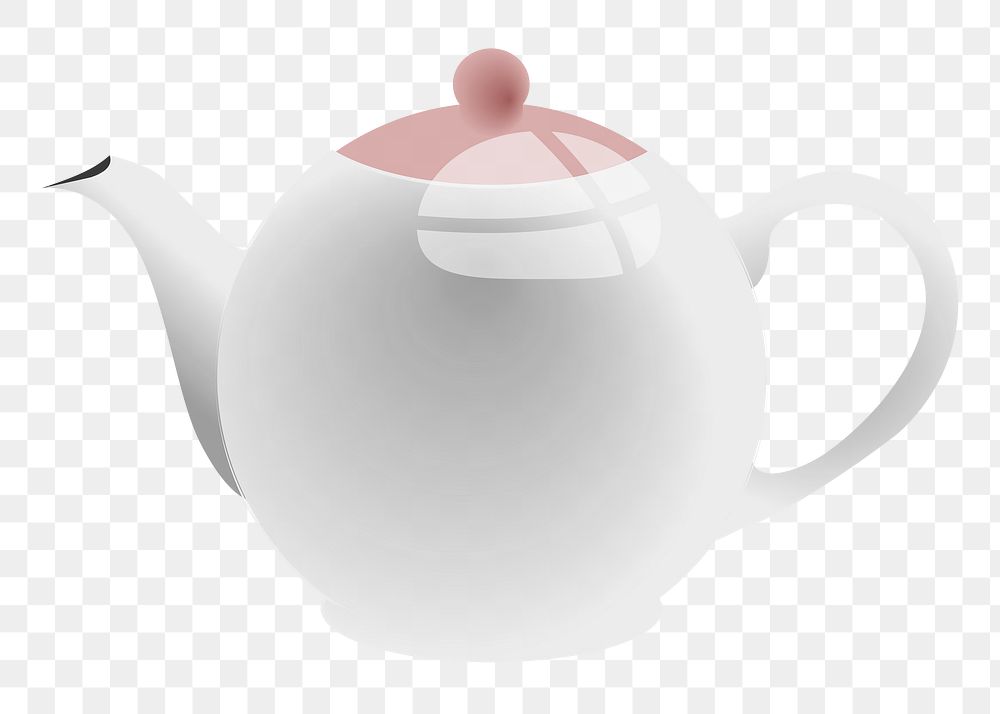 Tea pot png sticker, object illustration, transparent background. Free public domain CC0 image.