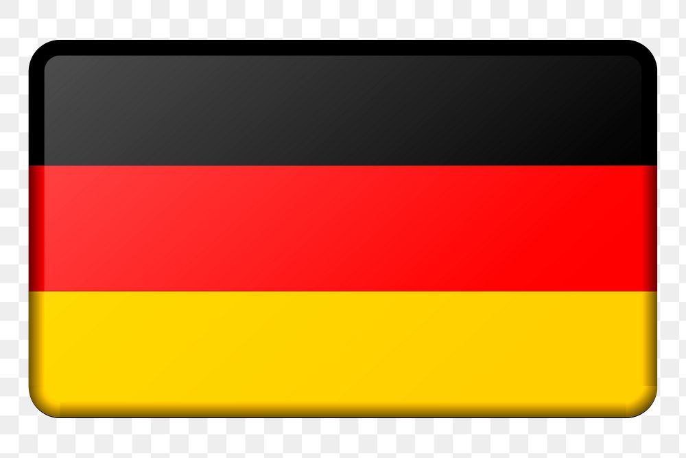 German flag png sticker, icon illustration, transparent background. Free public domain CC0 image.