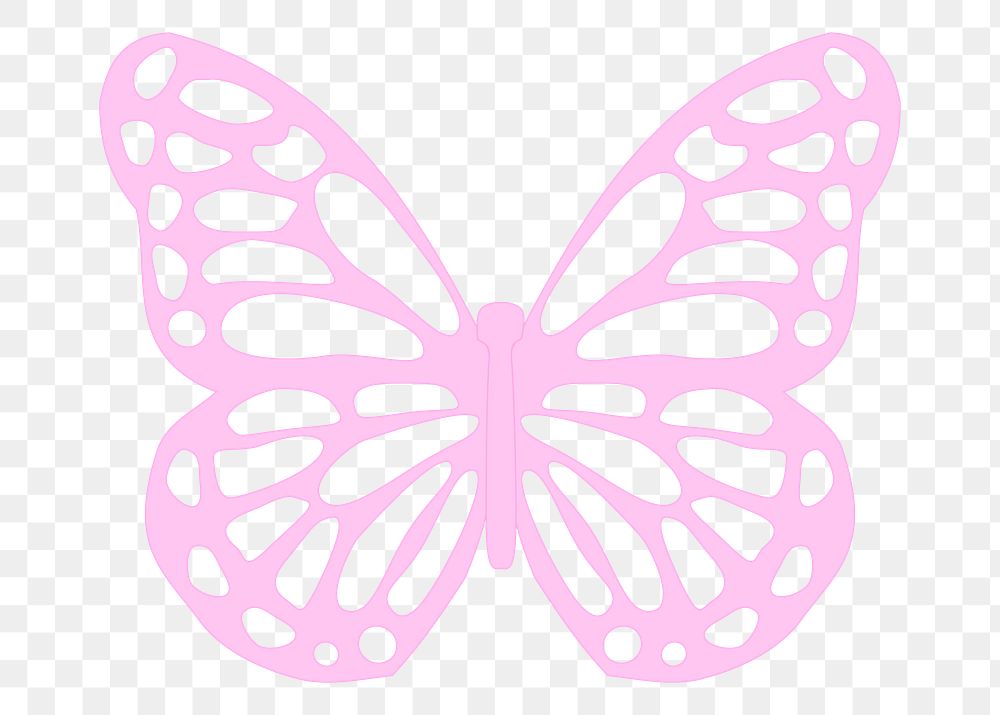 Pink butterfly png sticker, cute animal illustration, transparent background. Free public domain CC0 image.