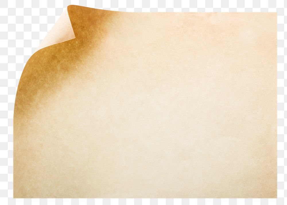 Note paper texture png mockup on transparent background