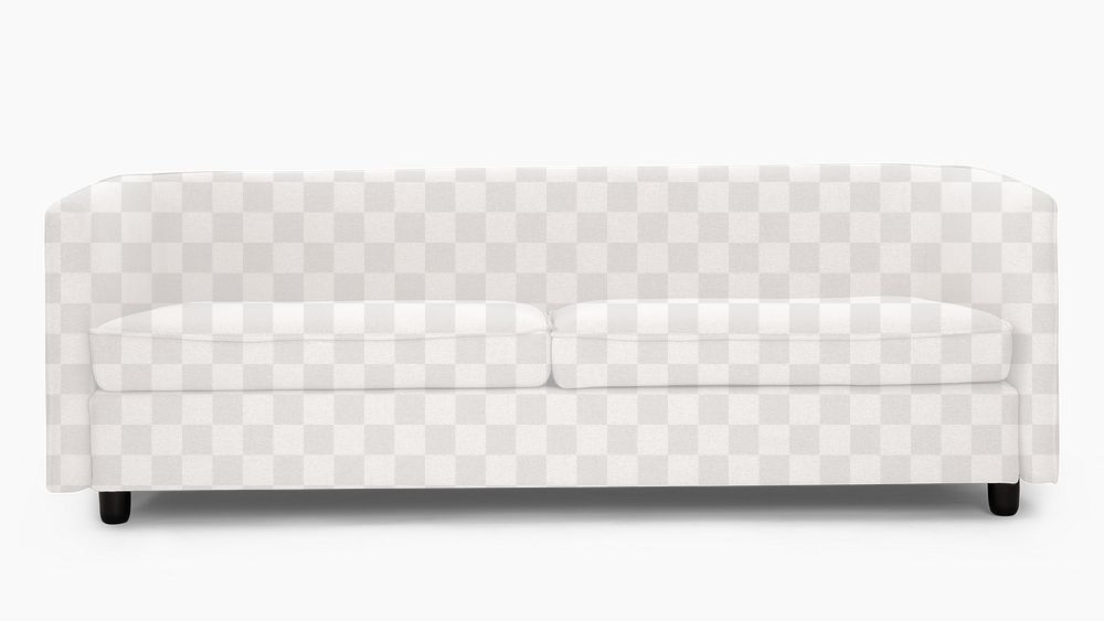 Sofa mockup png in minimal style