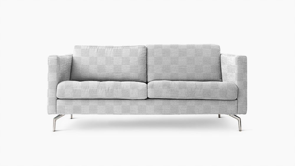 Modern sofa png mockup living room furniture