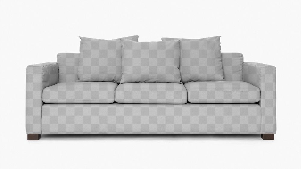 Modern sofa png mockup living room furniture