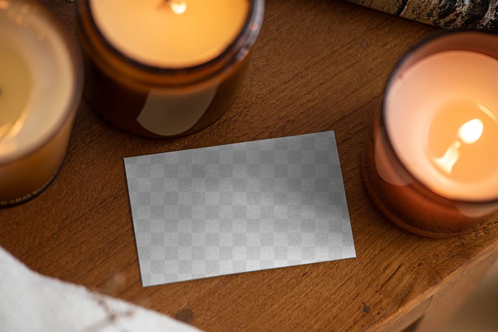 Minimal business card mockup png for therapeutic spa branding