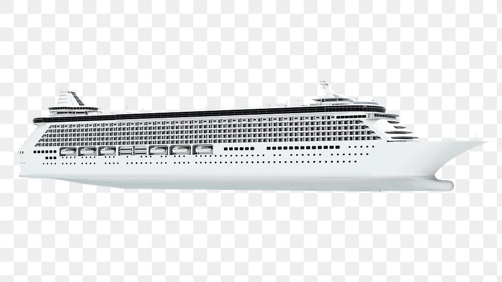 3D cruise ship png, boat on transparent background