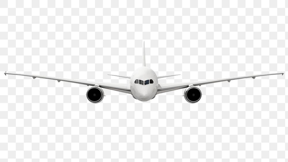 Flying airplane png sticker, 3D vehicle on transparent background