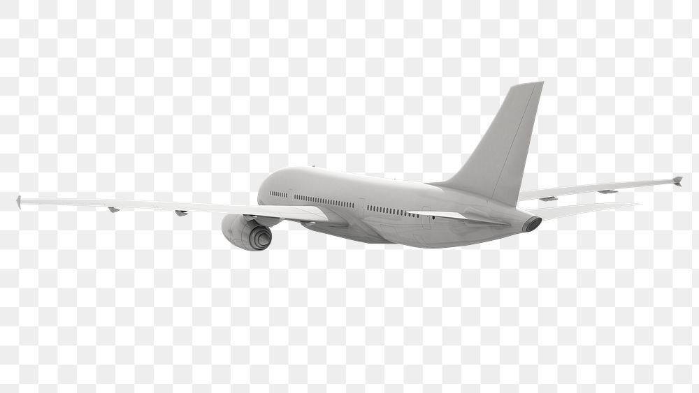 3D aircraft png, air transportation, realistic vehicle on transparent background