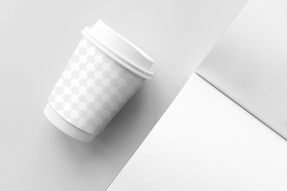 Coffee cup png mockup transparent, business branding design