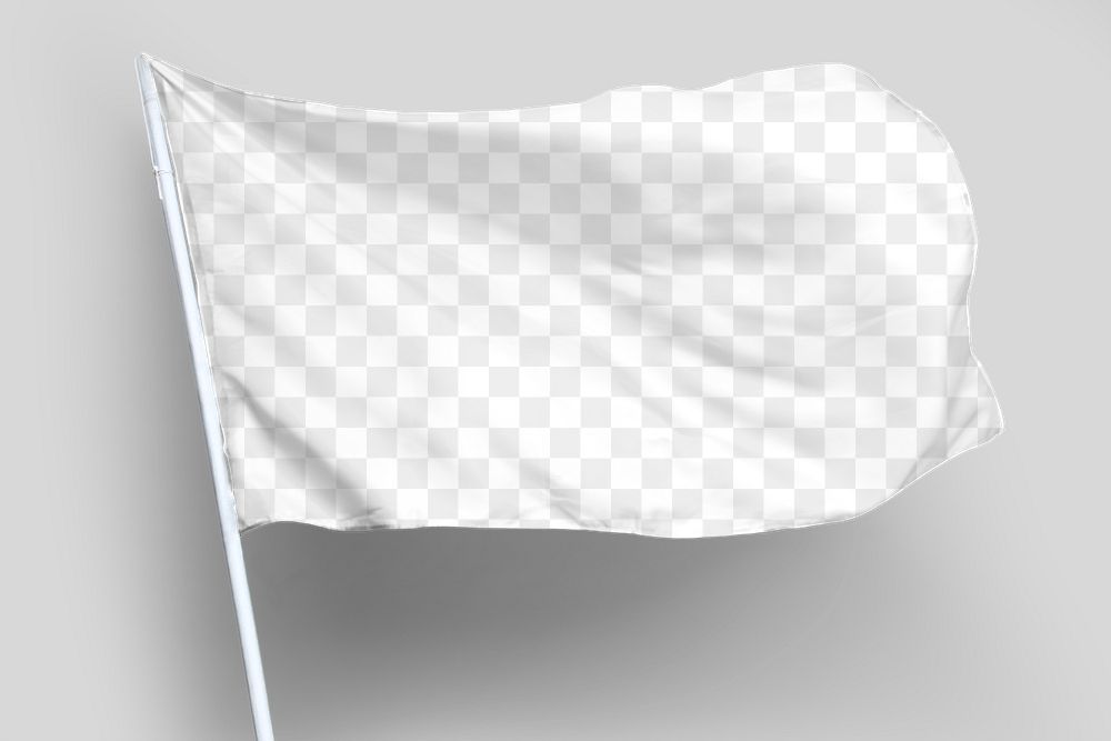 Waving flag on a gray background