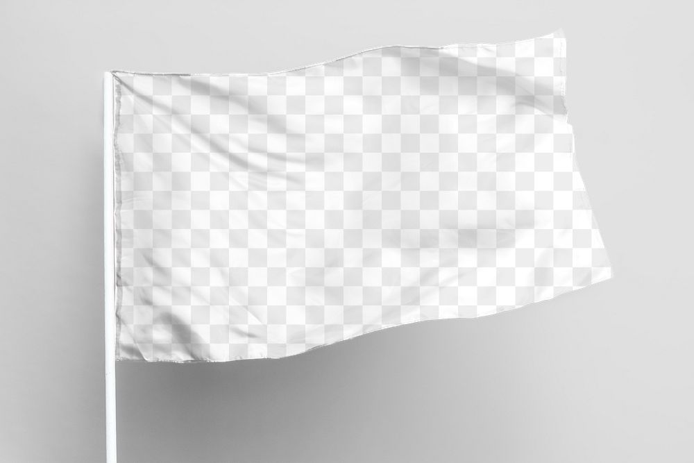Waving flag on a gray background