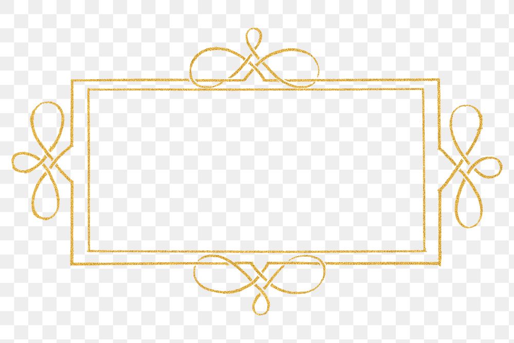 Gold filigree victorian frame png 