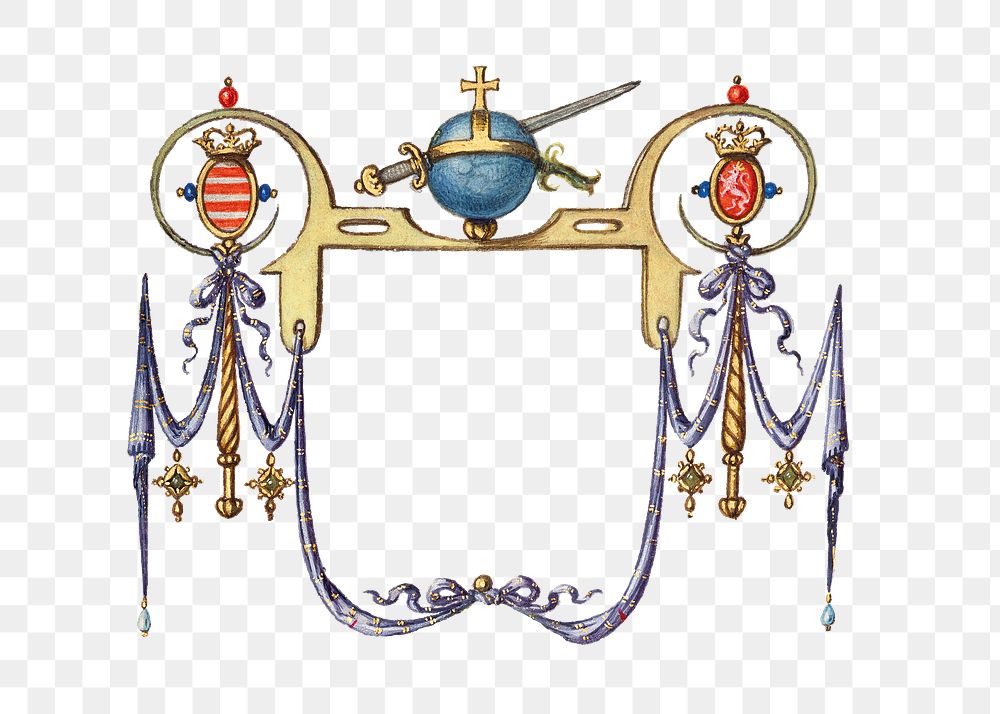Victorian coat of arm frame png