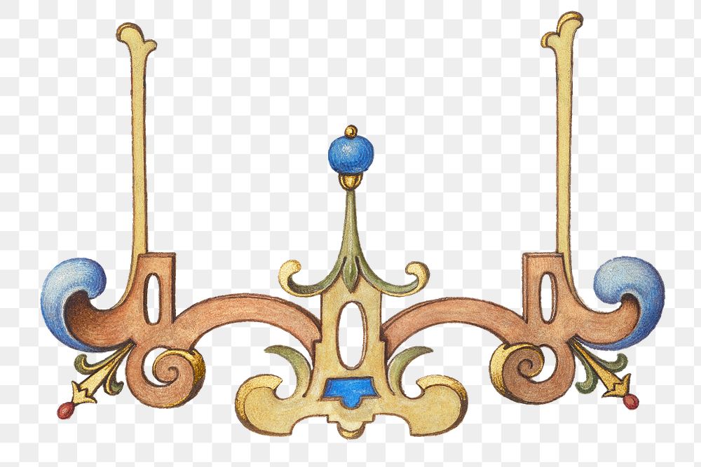 Png Victorian emblem ornamental decorative
