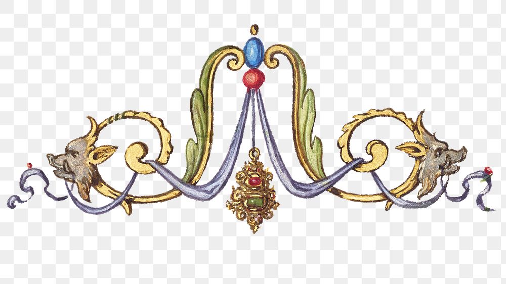 Victorian emblem ornamental png decorative