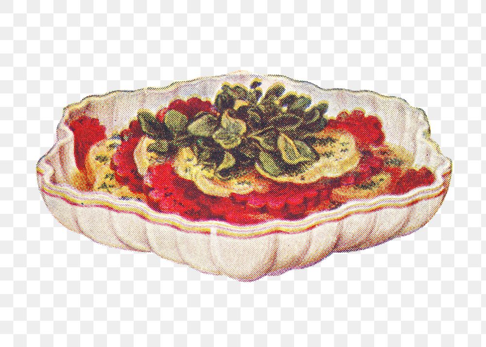 Vintage hand drawn beetroot and tomato salad design element