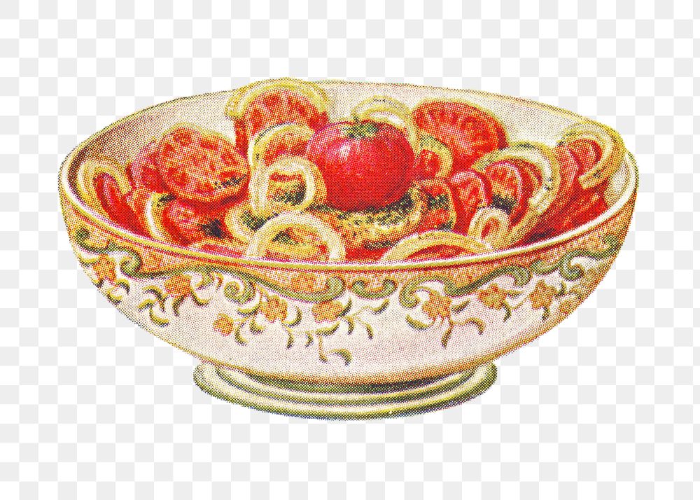 Vintage hand drawn tomato salad design element