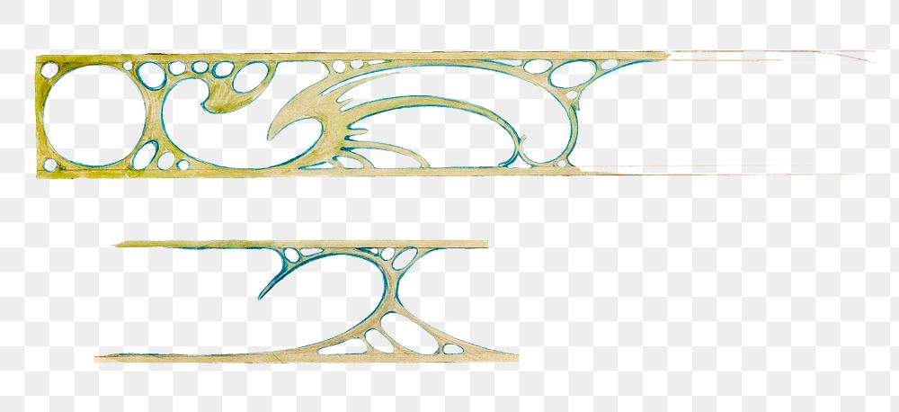 Art nouveau png sketch element, remixed from the artworks of Alphonse Maria Mucha