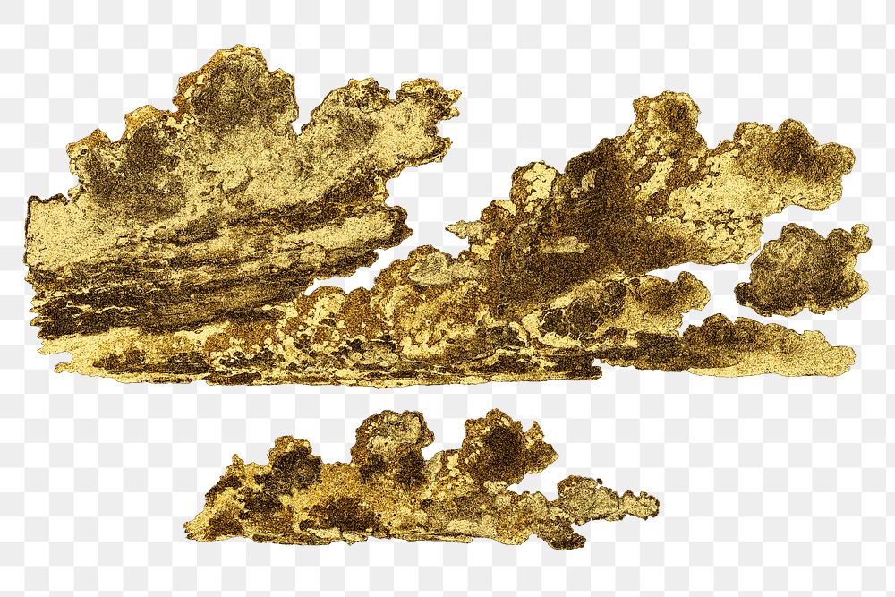 Vintage gold cloud design element