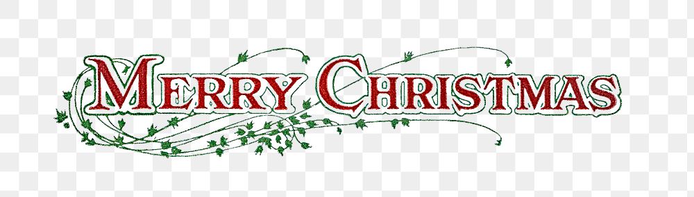 Merry Christmas typography transparent png