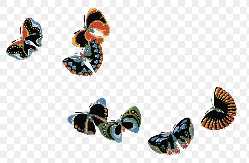 Vintage butterfly png clipart, watercolor design, transparent background