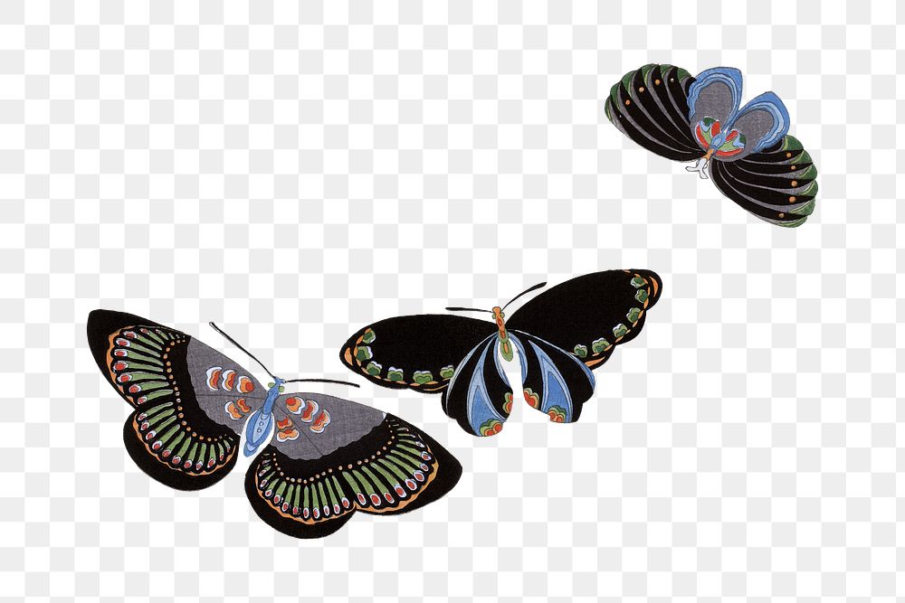 Vintage butterfly png sticker, watercolor design, transparent background