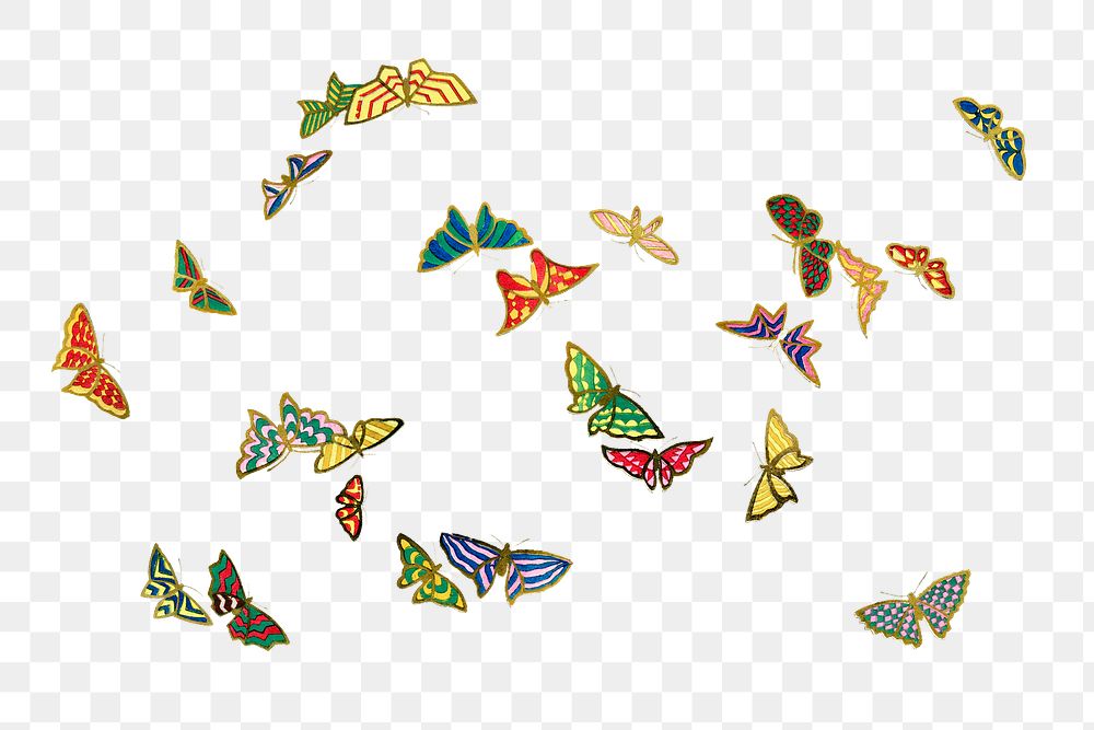  Butterfly png clipart Japanese art, drawing illustration