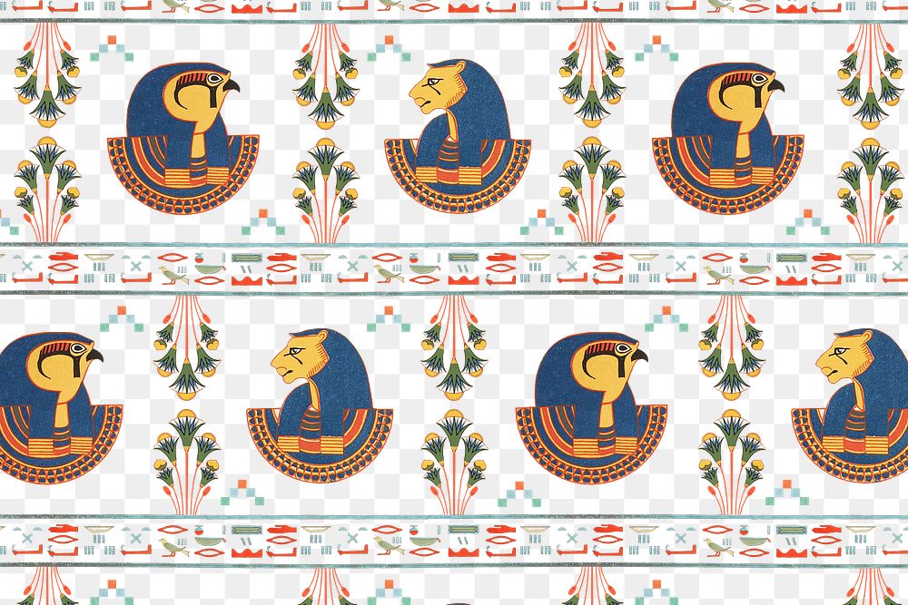 Egyptian Tefnut png pattern background