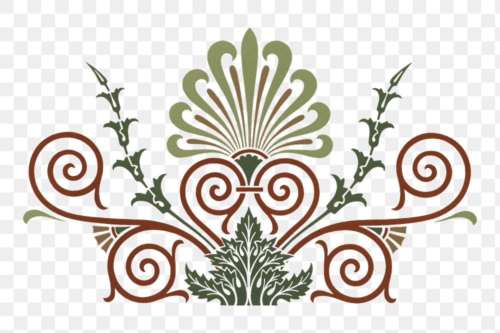 Antique Greek png decorative element illustration
