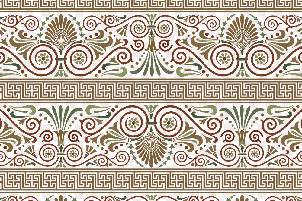 Decorative ancient Greek key pattern png background