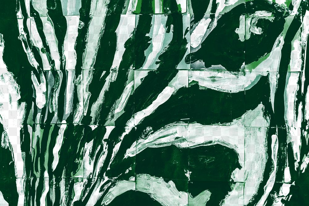 Green abstract paint mosaic tiles