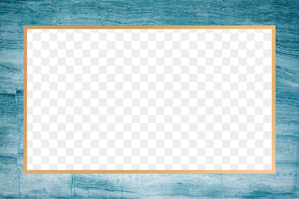 Gold border frame png wooden texture