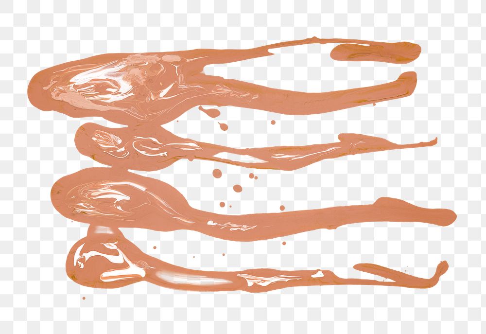 Brown acrylic brush stroke transparent png