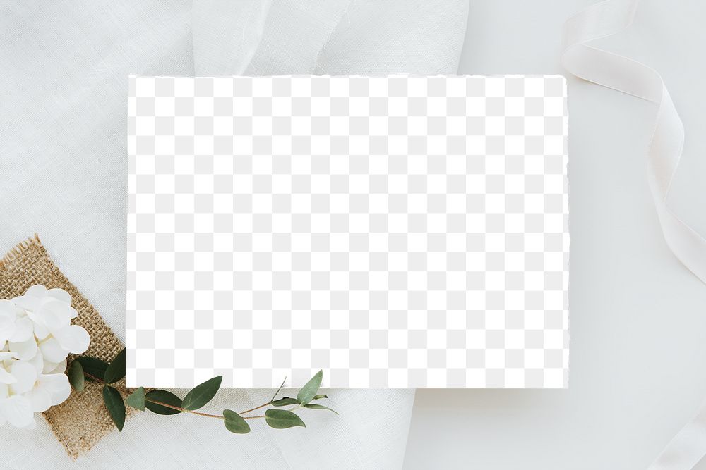Sweet pea flower by a card mockup design element 