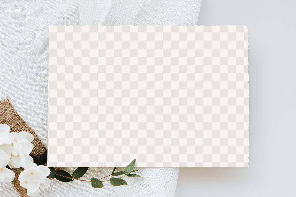 Sweet pea flower by a card mockup design element