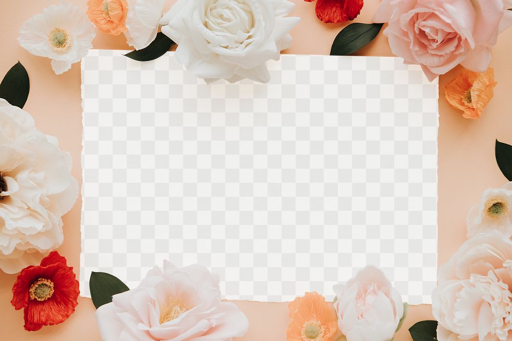 Roses on a card mockup design element 