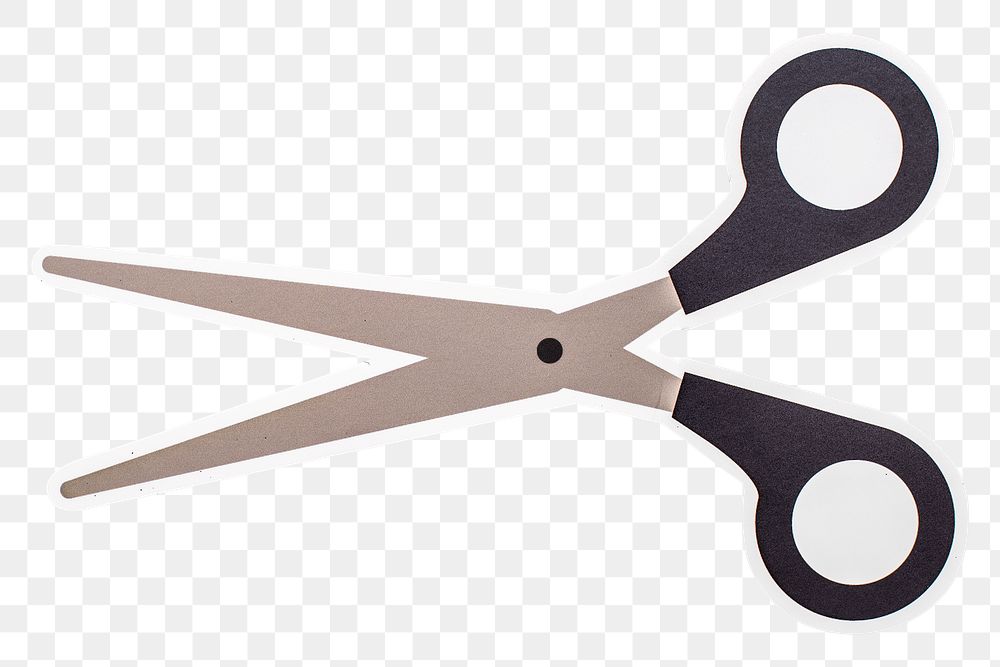 Scissors paper craft illustration icon design sticker