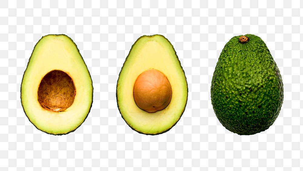Fresh avocado png clipart, healthy fruit on transparent background
