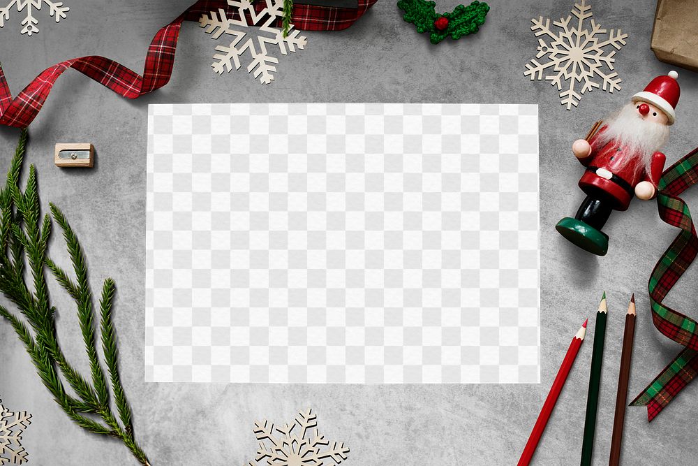 Xmas greeting card png mockup