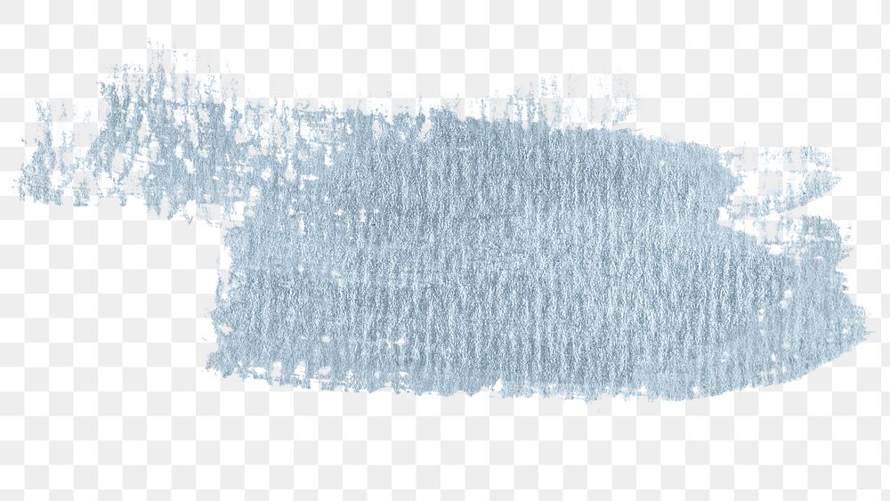 Metallic blue brush stroke transparent png