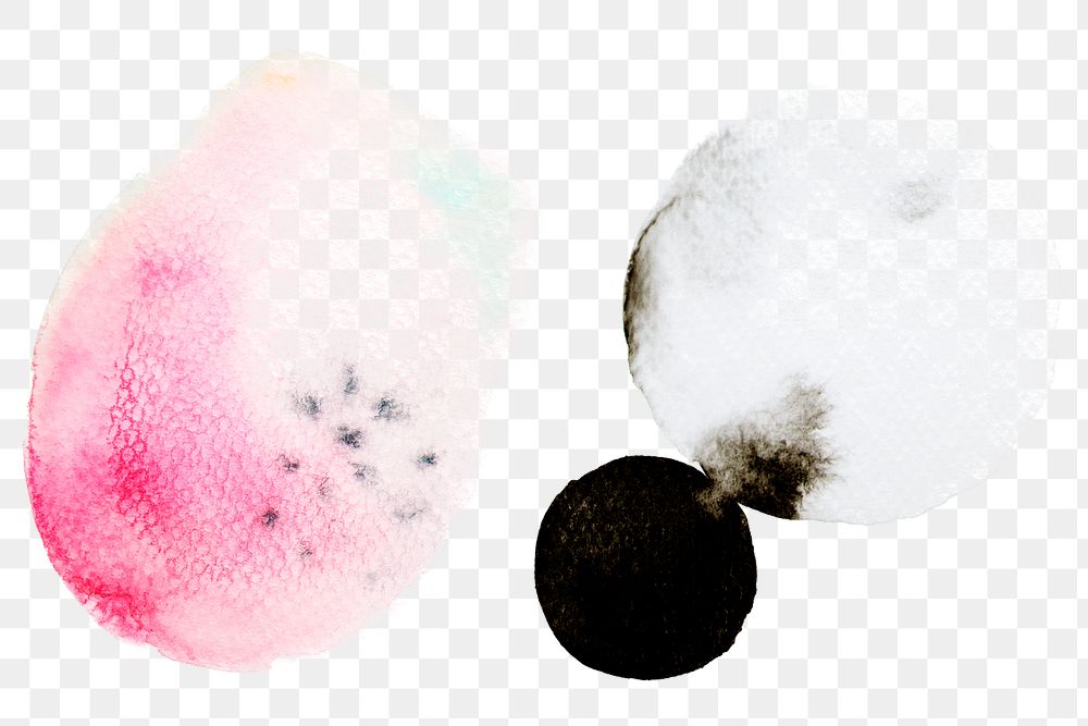 Abstract watercolor design elements transparent png