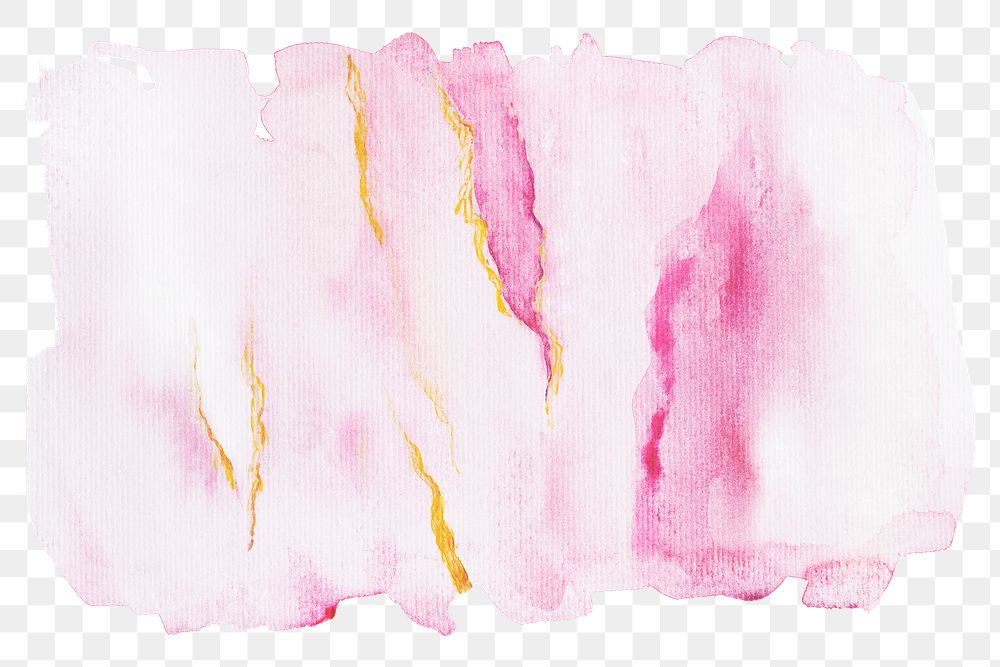 Shades of pink watercolor brush strokes transparent png
