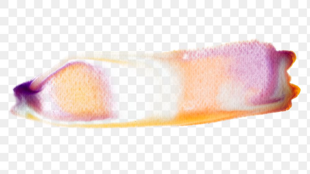 Colorful watercolor brush stroke transparent png