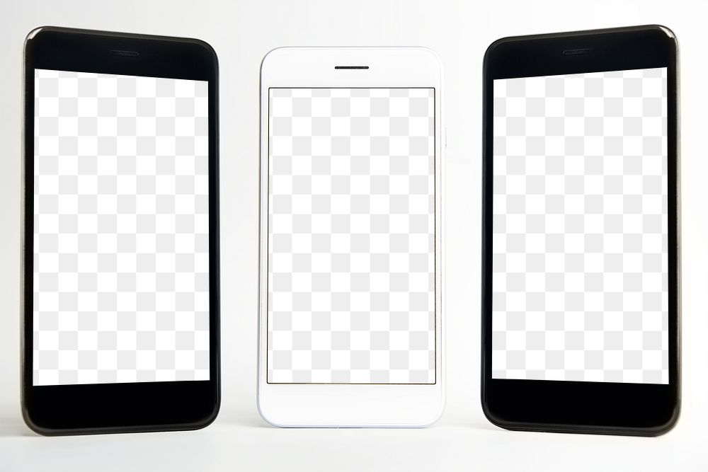 High quality mobile phone mockup design transparent png