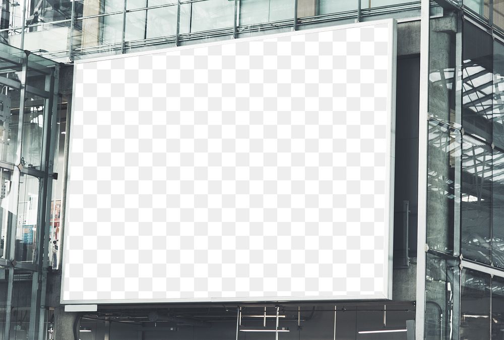 Large-scale billboard mockup transparent png