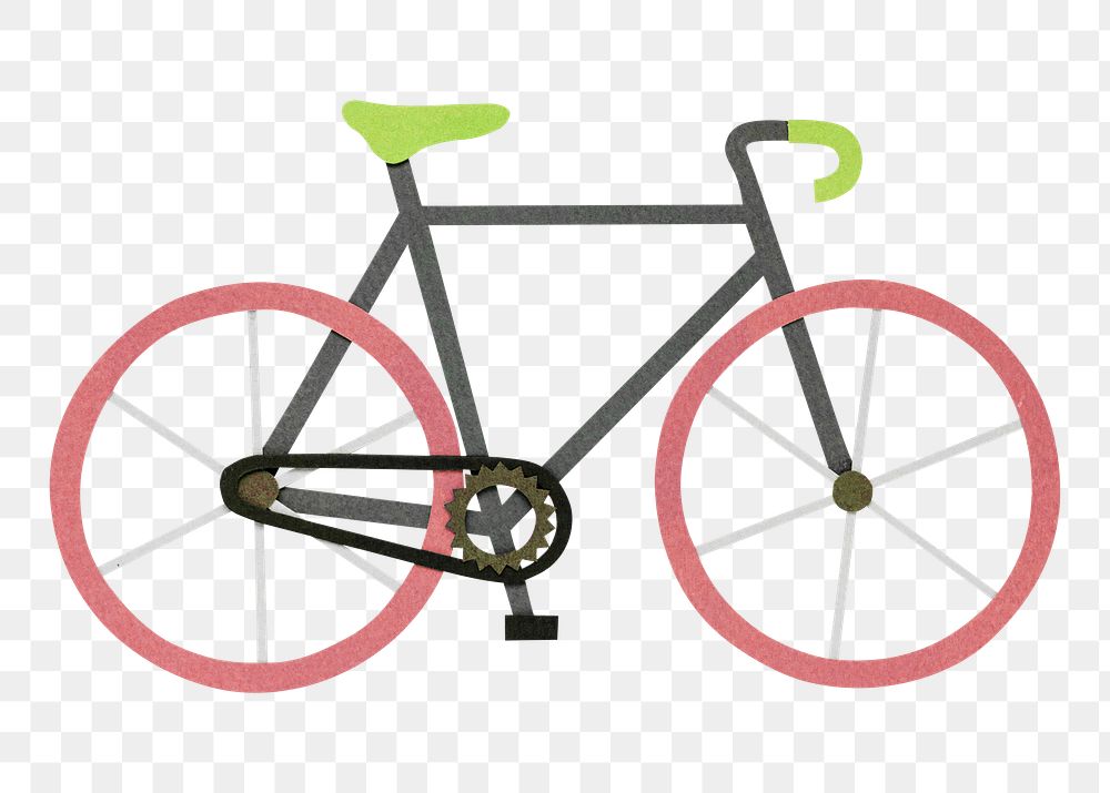 Bicycle paper craft design element