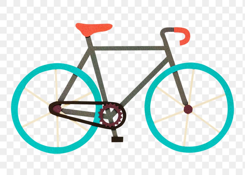 Bicycle paper craft design element