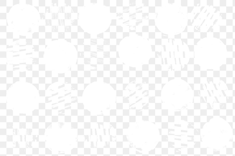 Block print png circle pattern background in white