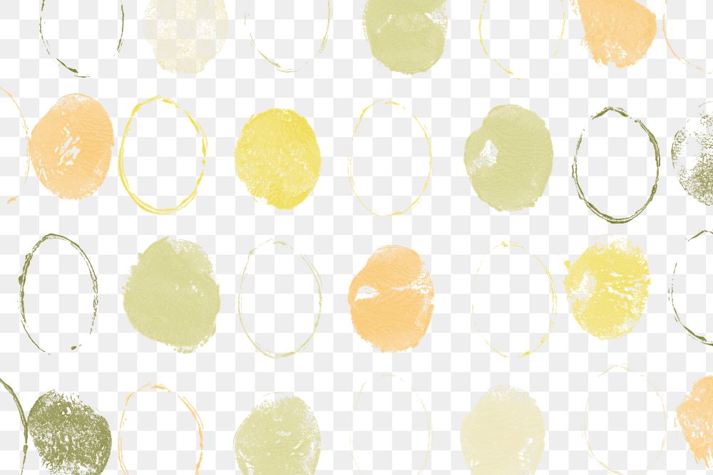 Circle png pattern background with green DIY block prints